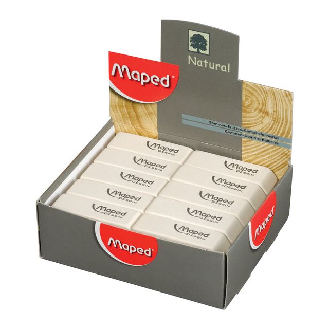 Maped - Gum Dessin display à 40 stuks wit