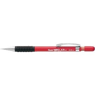 Pentel - Porte-mine A313 HB 0.3mm rouge | 12 pièces