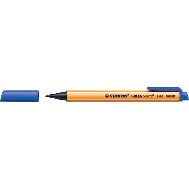 Stabilo - Fineliner Greenpoint 6088/41 Large Blue | Außenschachtel ein 10 Stück