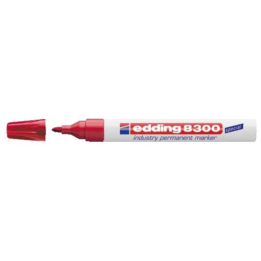 Edding - Filzstift 8300 Industrie rund 1,5-3mm rot