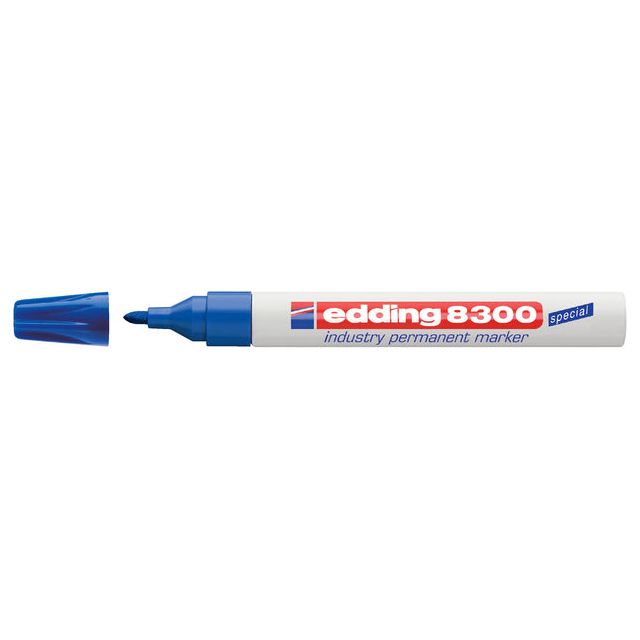 Edding -Filz -Tip Edding 8300 Industrie um 1-3 mm blau | Außenschachtel ein 10 Stück