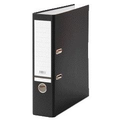 Qbasic - Ordner A4 80mm carton noir | 20 pièces