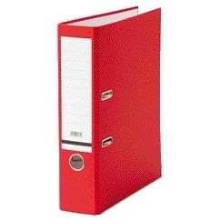 Qbasic - Ordner A4 80mm Karton rot | 20 Stück