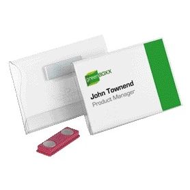 Durable -  Badge  8117 vlak met magneet 54x90mm | 25 stuks