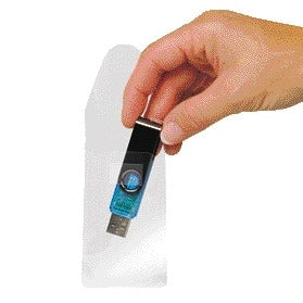3L - USB cover Djois 52.5x90mm with closure self-adhesive transparent | 10 pieces