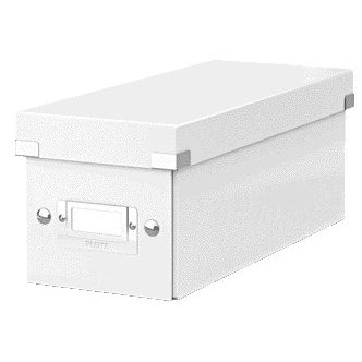Leitz - CD storage box Click Store WOW recycled cardboard 143x136x352mm white