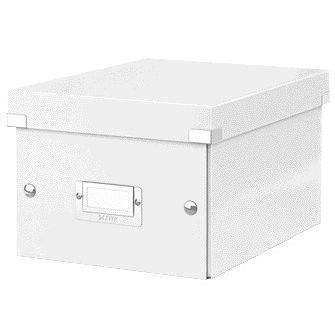 Leitz - Scatola portaoggetti Click Store WOW piccolo in cartone riciclato 220x160x282mm bianco