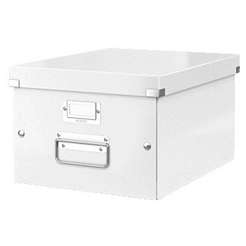 Leitz - Scatola portaoggetti Click Store WOW cartone riciclato medio 281x200x370mm bianco