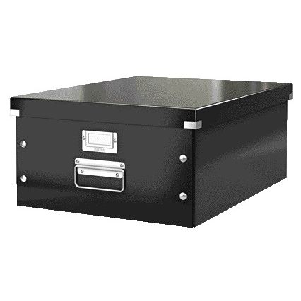 Leitz - Scatola portaoggetti Click Store WOW grande 369x200x482mm nero