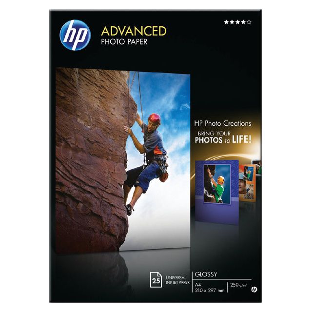 HP - Fotopapier HP Q5456A A4 250gr Gloss | Pack von 25 Blättern