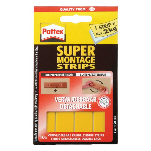 Pattex - supermontAffrip pattex 2 kg abnehmbar | 1 Stück | 12 Stücke