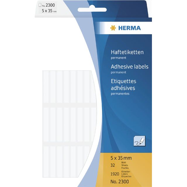 HERMA - Etiket 2300 5x35mm wit 1920 stuks