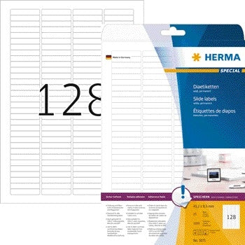 HERMA - Label 5071 43.2x8.5mm dia white 3200 pieces