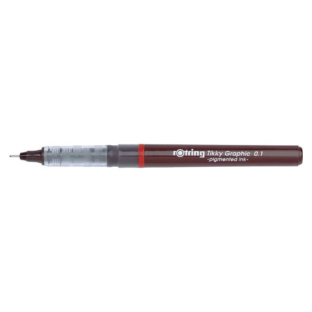 Rotring - Fineliner Tiky Graphic 0,1 mm | Boîte extérieure une pièce 12