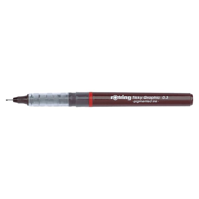 Rotring - Fineliner Tiky Graphic 0,3 mm | Boîte extérieure une pièce 12