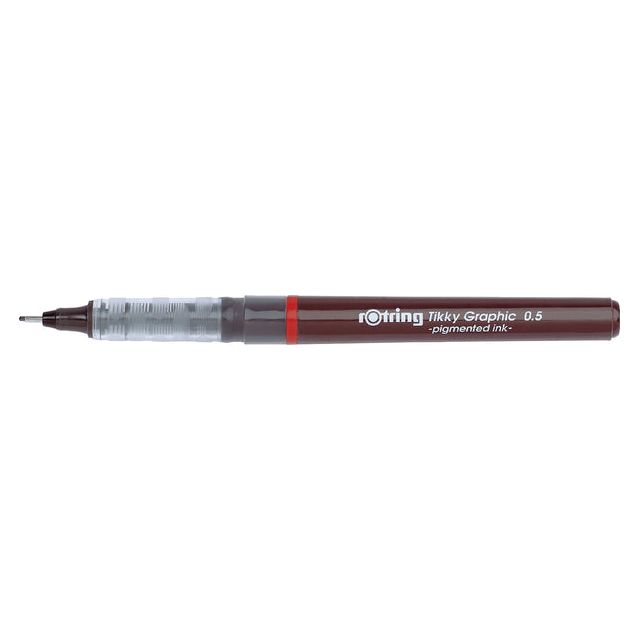 ROTRING - Fineliner Tiky Graphic 0,5mm | Außenschachtel ein 12 Stück