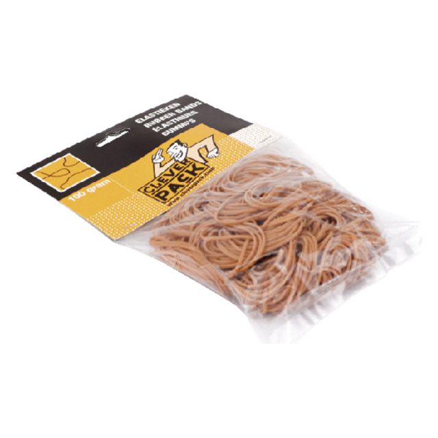 Cleverpack - Elastic Cleverpack long 65 mmx1,5 mm 250gr Brown | Paquet de 250 grammes