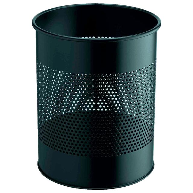 Durable - Bin en papier Durable 15ltr 165 mm perf noir | 1 pièce