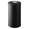 Durable - Papelera con apagallamas 3307-01 redonda 60 litros negro