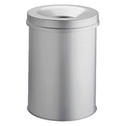 Vepa Bins - Paper bin with flame arrester Vepabins 15 liters 26cm gray