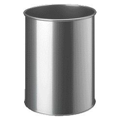 Durable - Papelera 3301-23 15 litros redonda plateada