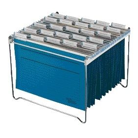 Durable - Hanging file rack for 30-40 folders, chrome