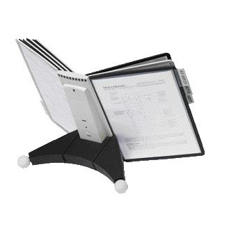 Durevole: supporto da tavolo 5632 Sherpa con 10 tasche nero/grigio