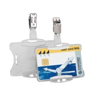 Durable - Safety pass holder 8118 open with clip 54x85mm