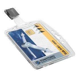 Durevole - Porta pass di sicurezza 8005 chiuso con clip 54x85mm