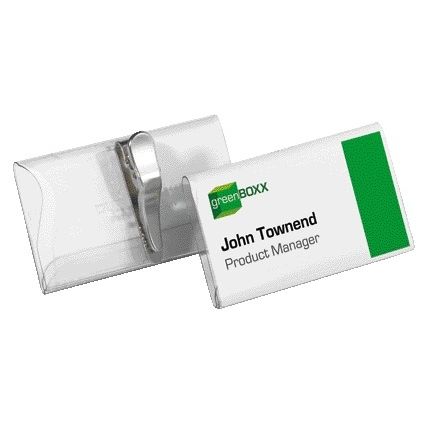 Durevole - Badge 8110 con clip a coccodrillo 40x75mm | 25 pezzi