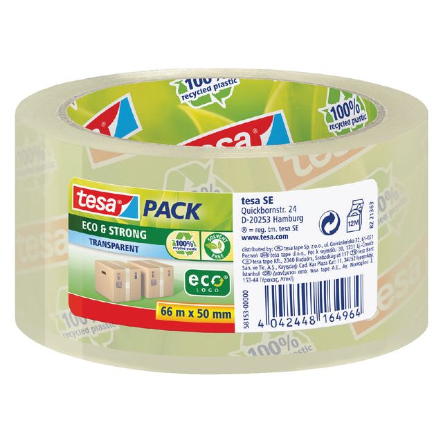 Tesa - Verpackungspaket Eco 66MX50mm Transparent | Stück A 1 Roll