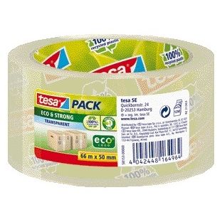 Tesa -  Verpakkingse pack eco 66mx50mm transparant | 6 stuks