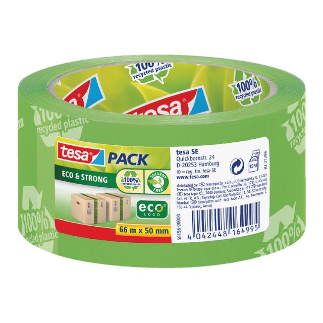 TESA - Package Pack Eco 66mx50mm GR imprimé | Pièce un 1 rouleau