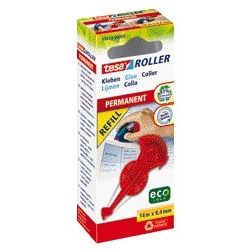 Tesa - Rodillo de pegamento ® ecoLogo® recambio permanente en caja colgante