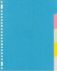 Kangaro -  Tabblad  ry405m a4 23r karton 5dlg ass