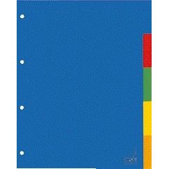 Kangaro - Tabs 4-Loch A405 5-teilig sortiert PP | 25 Stück