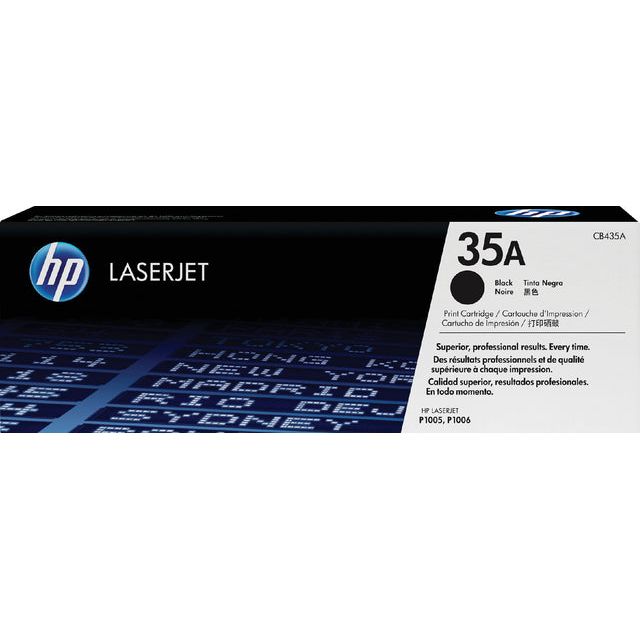 HP - toner 35A, 1 500 pagina's, OEM CB435A, zwart