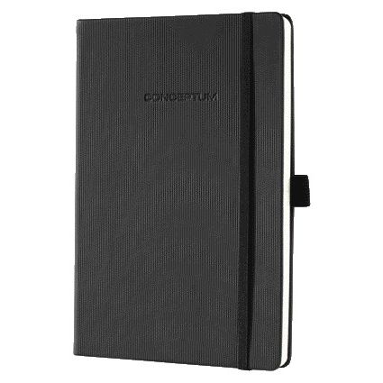 Sigel - Cuaderno Conceptum Pure A5 194 páginas 80gr en blanco negro | 5 piezas
