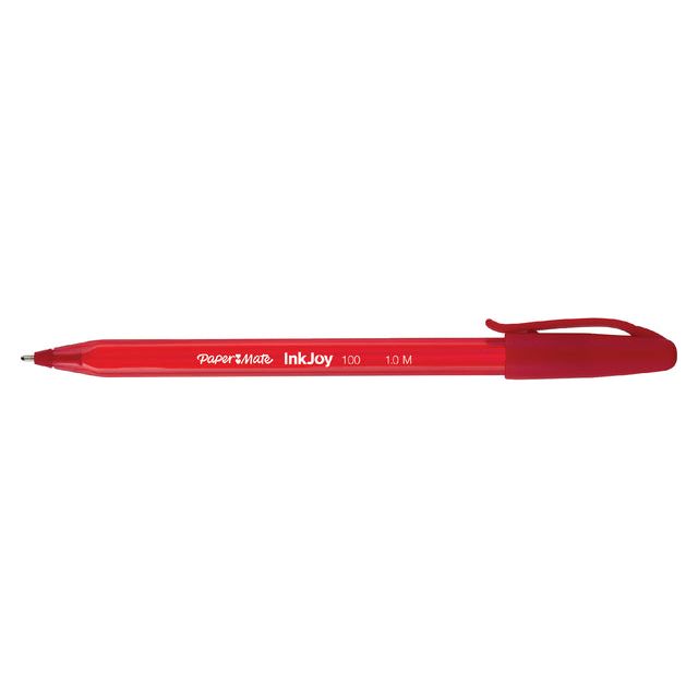 Paper Mate - Balpen Inkjoy 100 rood medium | 50 stuks