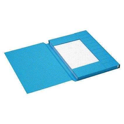 Jalema - File folder folio 3 flap 100% recycled cardboard 250 gr blue | 25 pieces