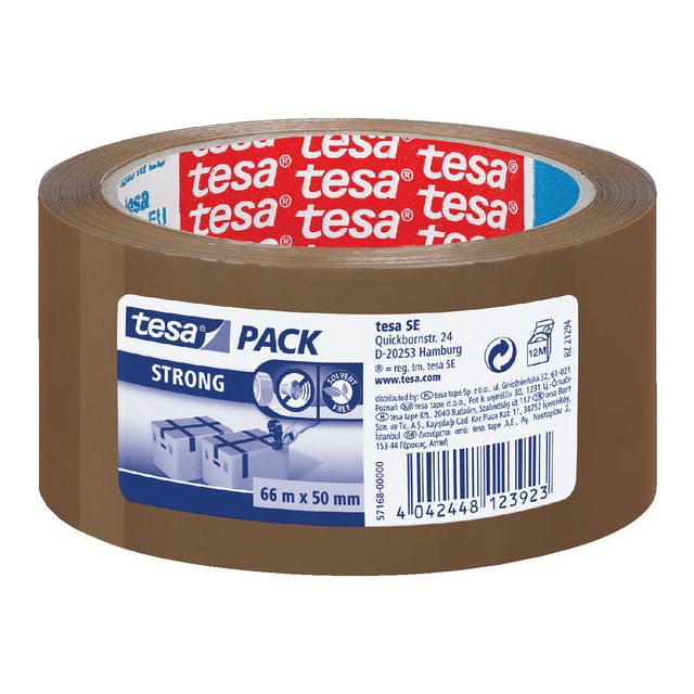 Tesa - verpakkingsplakband Strong, ft 50 mm x 66 m, uit PP, bruin