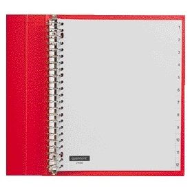 Quantore - Tabs 23 fori 1-12 numerati extra larghi PP | 10 pezzi