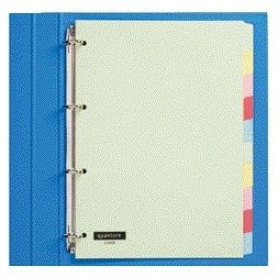 Quantore - Tabs 4-holes 10-piece assorted cardboard | 25 pieces
