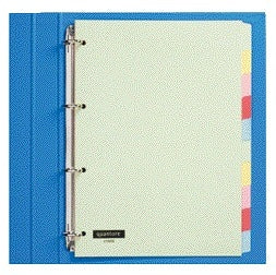 Quantore - Tabs 4-holes 10-piece assorted cardboard | 25 pieces