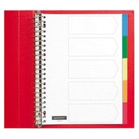 Quantore - Onglets 23 trous Onglets assortis 5 pièces PP | 25 pièces