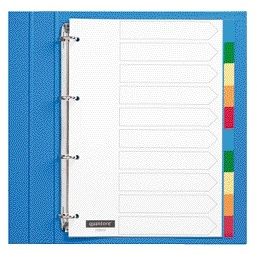 Quantore -  Tabbladen 4-gaats 10-delig assorti tabs PP | 25 stuks