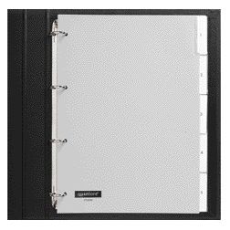 Quantore - Languettes 4 trous 5 pièces avec fenêtre gris PP | 25 pièces