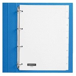 Quantore - Tabs 4-hole 5-piece with window white PP | 25 pieces