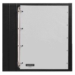 Quantore - Linguette 4 fori 1-5 numerate PP grigio | 25 pezzi