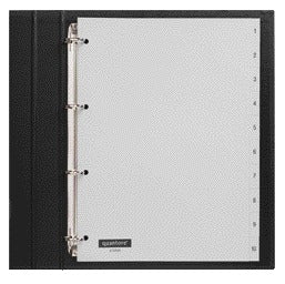 Quantore - Linguette 4 fori 1-10 numerate in PP grigio